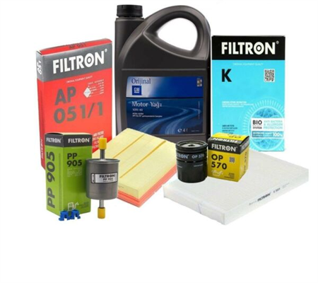 Opel / Meriva A 1.6 Benzinli Periyodik Bakım Seti GM 10w40 4lt Yag  Uyumlu