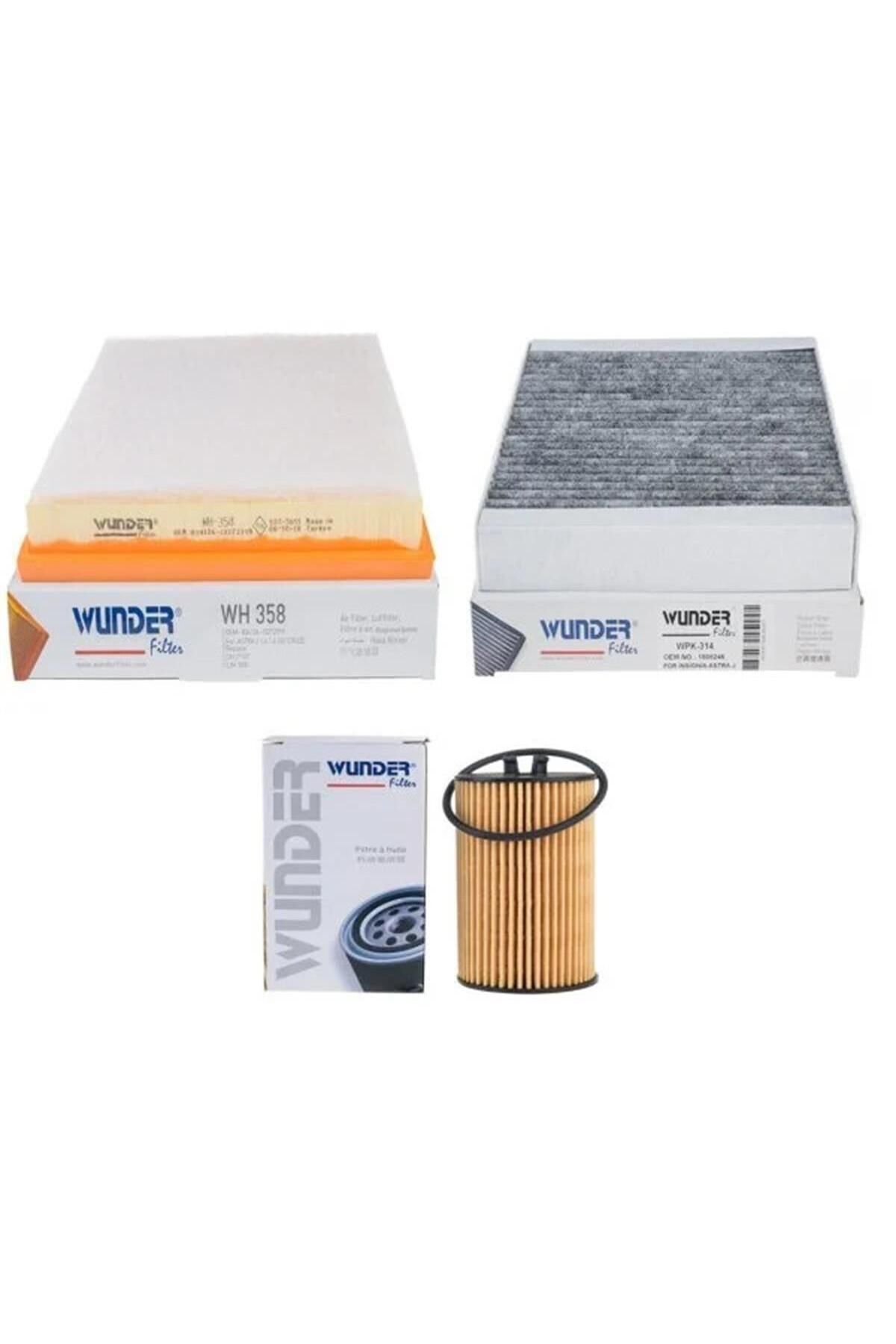 Opel / Astra J 1.4 / 1.6 Turbo Periyodik Bakım Filtre Seti Wunder Marka