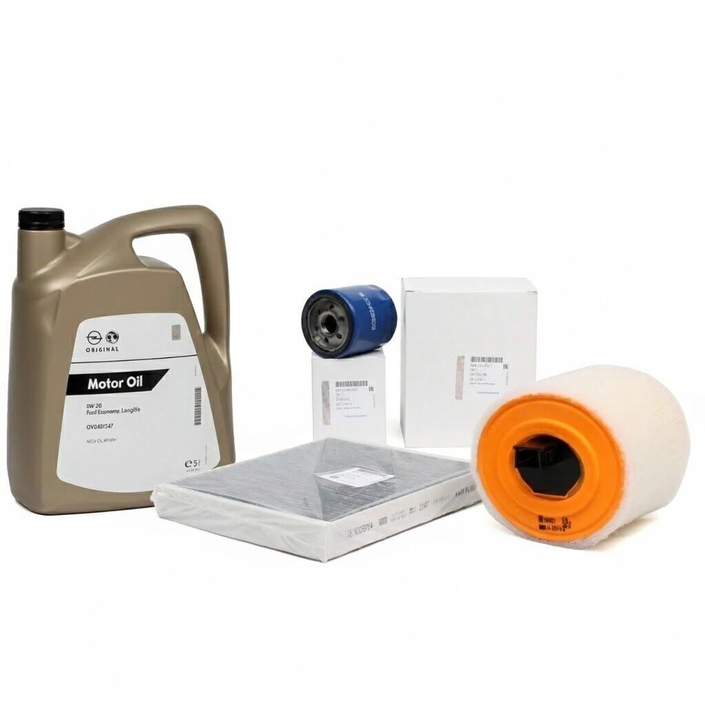 Opel / Astra K 1.0 / 1.4 Benzinli Turbo 90-150 PS Orijinal Filtre Seti + 5 LT Orijinal 0W20 Motor Yağlı