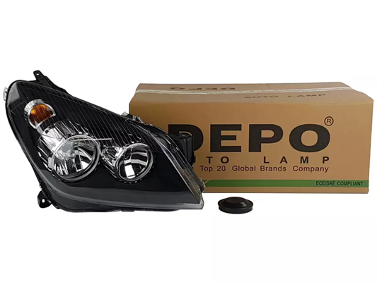 Opel / Astra H Sağ Far Siyah Zeminli Marka