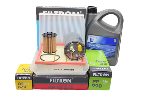 Opel / Corsa D Filtron Z13DTJ Euro 4 Dizel Motor Bakım Seti Yağ Filtresi Çıkıntılı GM 5W30 4 LT Yağlı