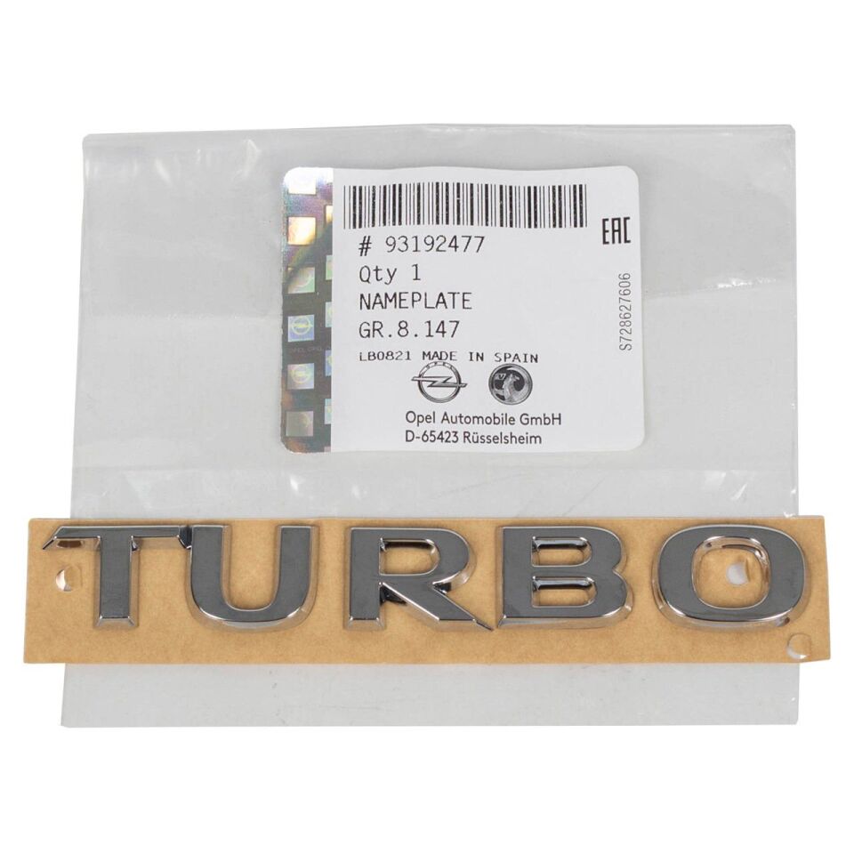 Opel / İnsignia Kasa Turbo Yazı Krom Orjinal GM