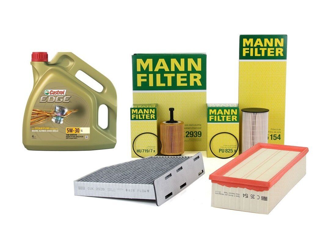 Volkswagen Passat 2.0 TDI BlueMotion Bakım Seti Mann Marka Castrol Motor Yağlı