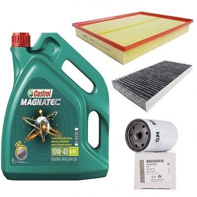 Opel / Vectra C Z16XE-Z16XEP 10W-40 Castrol Periyodik Bakım Seti Bujisiz