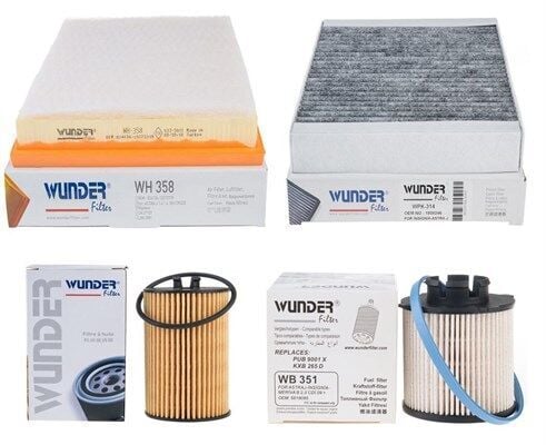 Opel / Astra J 1.6 Dizel Periyodik Bakım Filtre Seti Wunder Marka