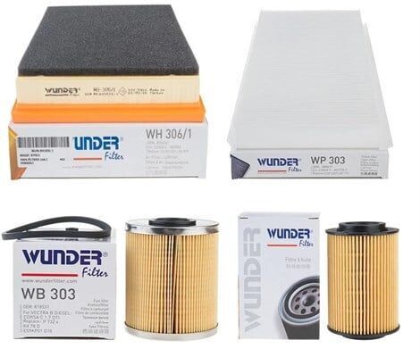 Opel / Combo C 1.7 Dizel Periyodik Bakım Filtre Seti Wunder