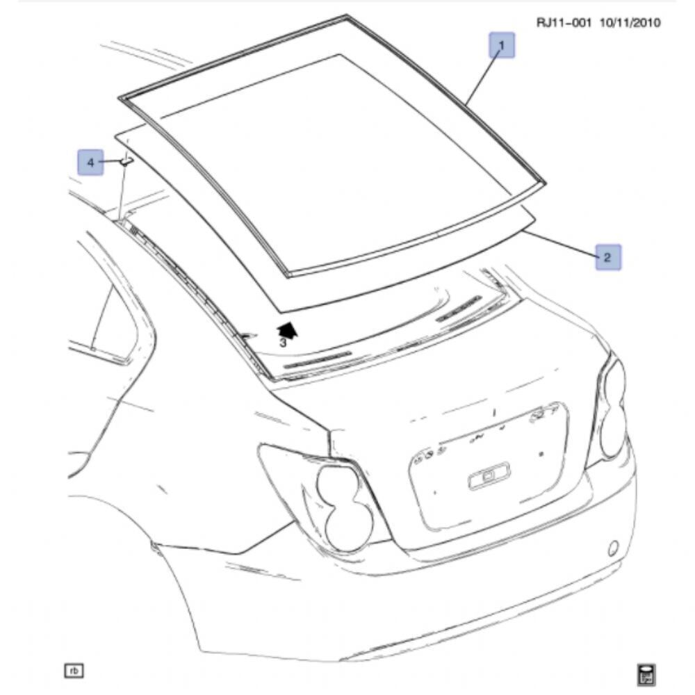 Chevrolet / Yeni Aveo T300 Isıtmalı Arka Cam