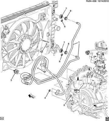 Chevrolet / Yeni Aveo (T300)  1.4 Şanzıman Yağ Soğutucu Borusu