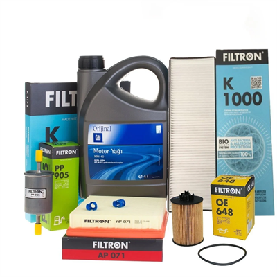Chevrolet / Aveo Filtron 1.4 Benzinli Motor Bakım Seti GM 5W30 4 LT Yağlı 2010-2011