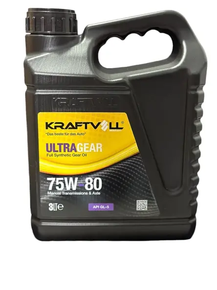 Kraftvoll 1 Lt. 80W90 GL-5 Sentetik Sanziman ve Dişli Yağı