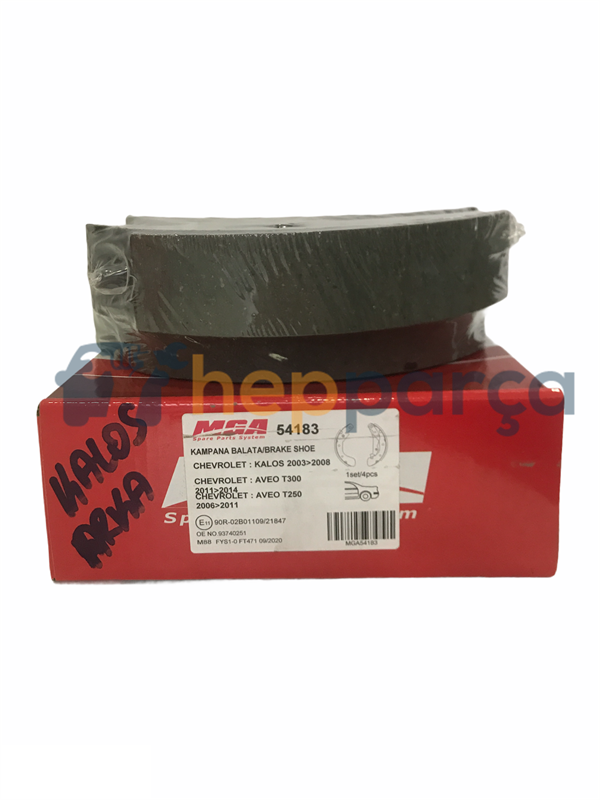 Chevrolet / Kalos Arka Fren Kampana Balatası MGA Uyumlu