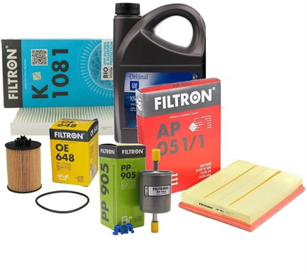 Chevrolet / Aveo Uyumlu Filtron 1.2 Benzinli Motor Bakım Seti GM 10W40 4 LT Yağlı