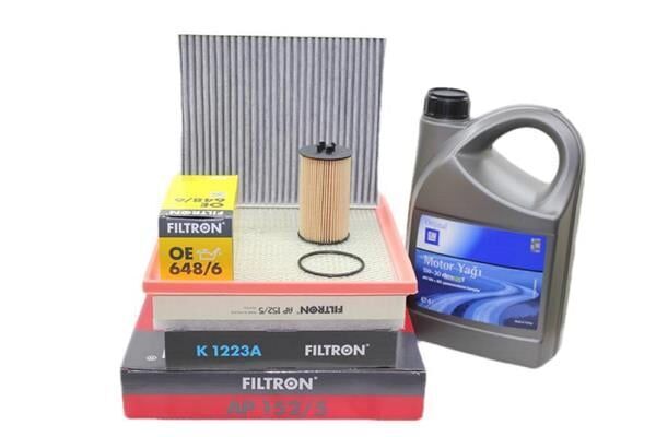 Opel / İnsignia 1.4 Turbo Benzinli Motor Bakım Seti Filtron Gm 5W30 4LT