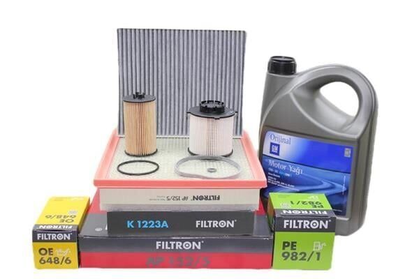 Opel / İnsignia 1.Sınıf  1.6 Dizel Motor Bakım Seti Filtron Gm 5W30 5LT