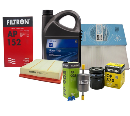 Opel / Vectra B Filtron 1.8 Benzinli Motor Bakım Seti GM 10W40 4 LT Yağlı