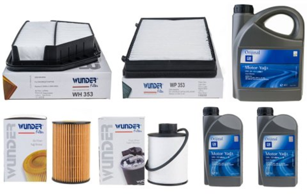 Opel / Antara 2.0 Dizel Bakım Seti 6 LT Motor Yağlı (antbakim)