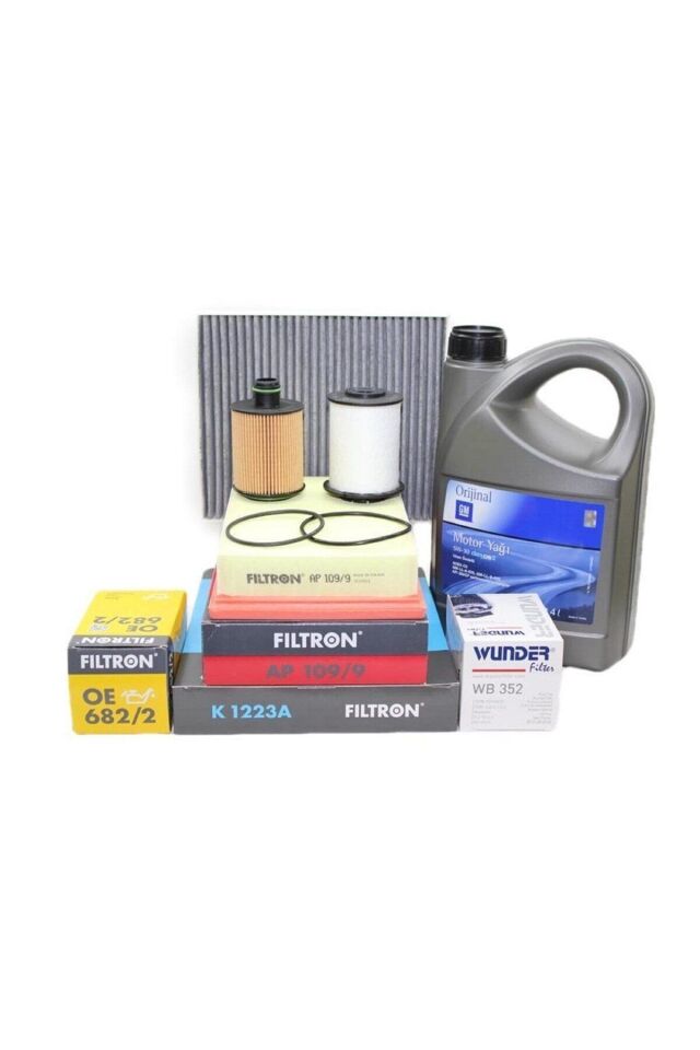 Chevrolet / Yeni Aveo 1.3 Dizel Motor Bakım Seti Gm 5W30 4 Lt Yağlı