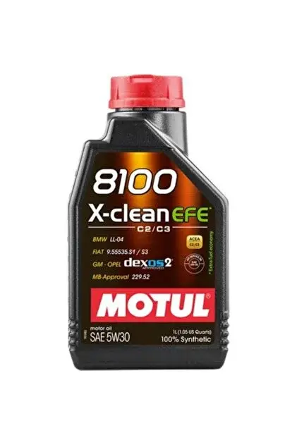 Motul 8100 X-Clean EFE 5w30 1 Litre Dexos2 Motor Yağı