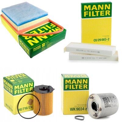 Citroen Berlingo 1.6 Hdi Euro5 Periyodik Yağ Bakım Filtre Seti Mann Marka