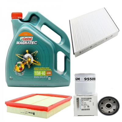 Opel / Astra G 1.4 - 1.6 Bakım Seti BOSCH ( Castrol 10W40 Yağlı ) Bujisiz (Bakım-AstraG-Bosch (Castrol))