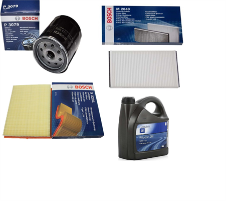 Opel / Astra G 1.4 - 1.6 Bakım Seti BOSCH ( GM 10W40 Yağlı ) Bujisiz (Bakım-AstraG-Bosch (GM))