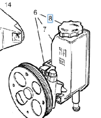 Opel / Vectra B Direksiyon Pompası Yağ Hazne Kapağı